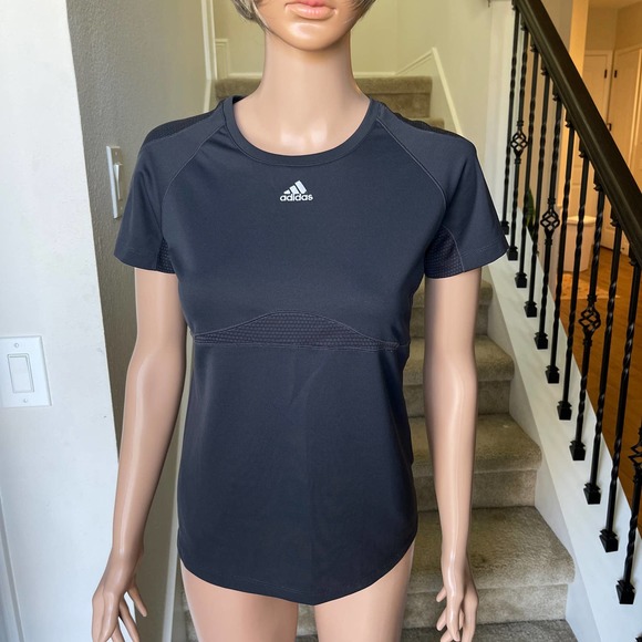 Adidas Athletic Tshirt Gray Women Sz S pré-owned - Picture 1 of 8